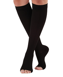 JOBST UltraSheer Compression Stockings 20-30 mmHg Knee High Open Toe - Color Black