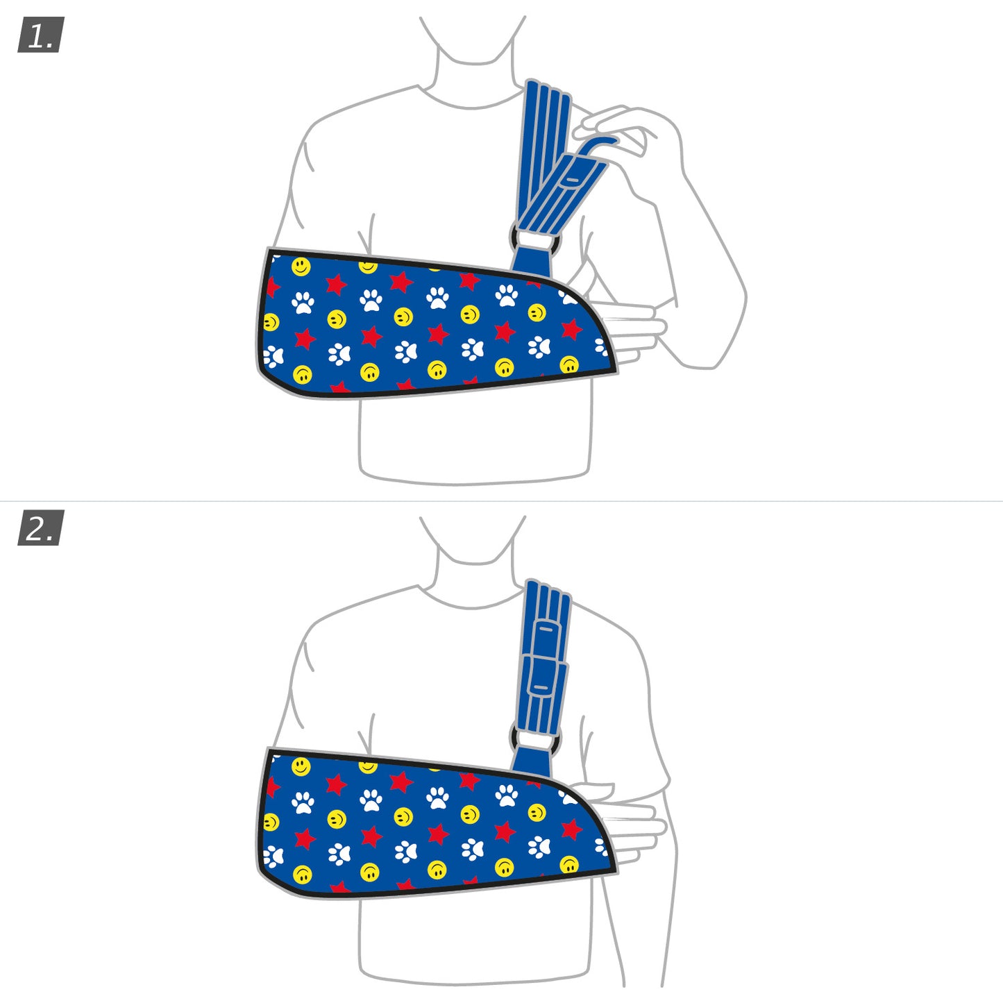 how to wear Jobst Actimove Mitella Kids Arm Sling