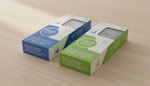 Two compression sock packages side by side for pressure class comparison