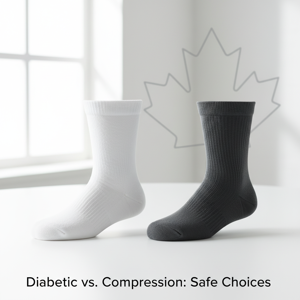 Diabetic Socks vs. Compression Socks: A Canadian's Guide to Safe Wear