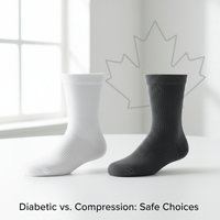 Diabetic Socks vs. Compression Socks: A Canadian's Guide to Safe Wear