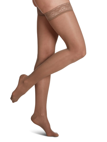 Sigvaris Women's Sheer Fashion Thigh-High 15-20mmHg Closed