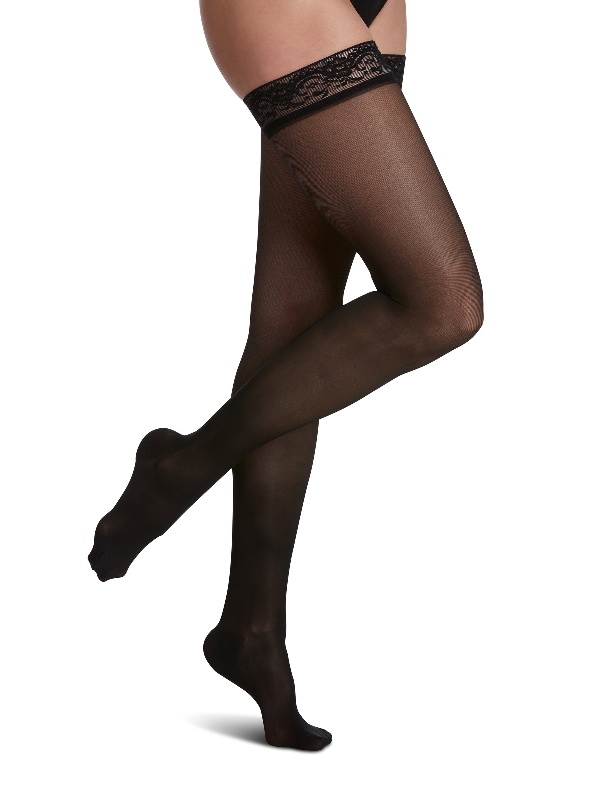 Sigvaris Women's Sheer Fashion Thigh-High 15-20mmHg Closed