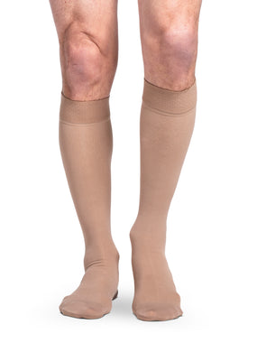 Sigvaris Men's Essential Cotton Calf with Grip-Top 20-30mmHg Men's Closed Toe
