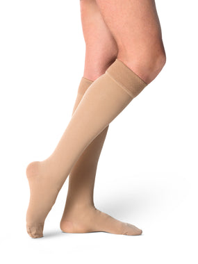 Sigvaris Women's Essential Cotton Calf with Grip-Top 20-30mmHg Women's Closed Toe