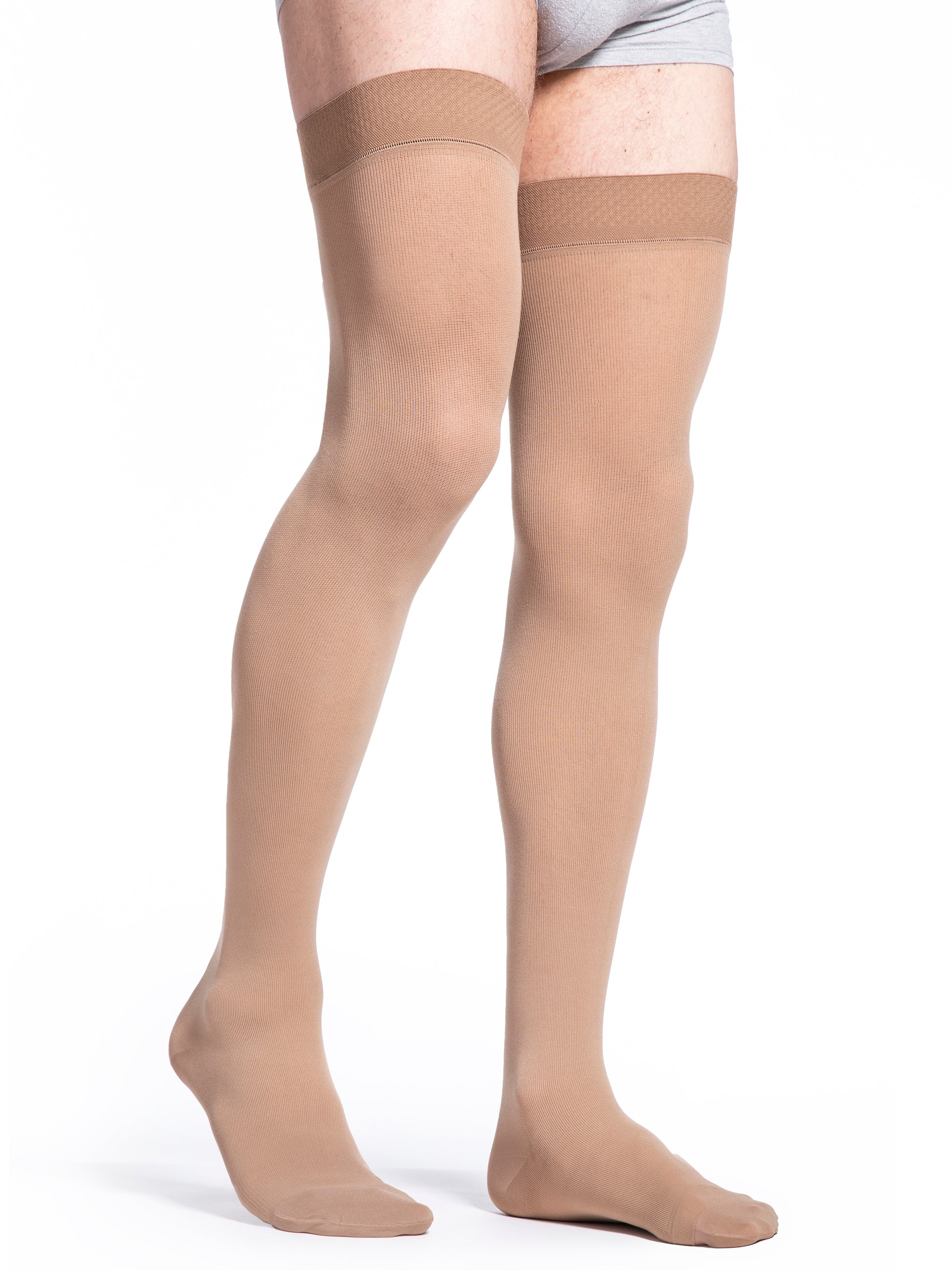 Sigvaris Men's Essential Cotton Thigh-High 30-40mmHg Men's Closed Toe