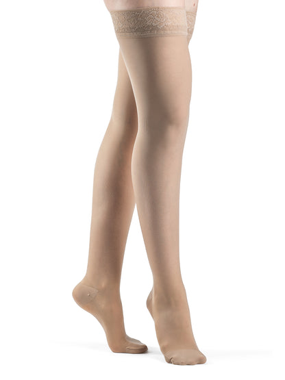 Sigvaris 780 Sheer Compression Socks 20-30 mmHg Thigh High for Women Closed Toe