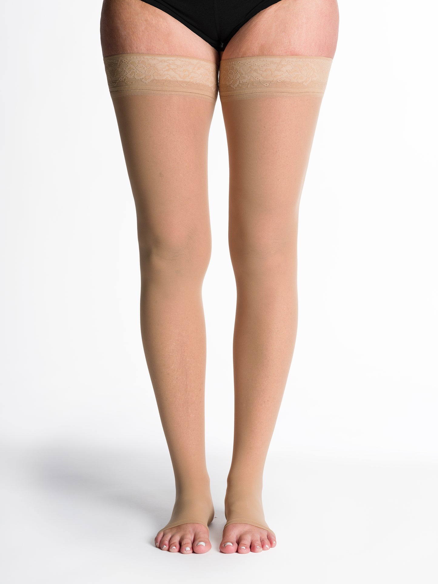 Sigvaris Women's Style Sheer Thigh-High Open-Toe 15-20mmHg
