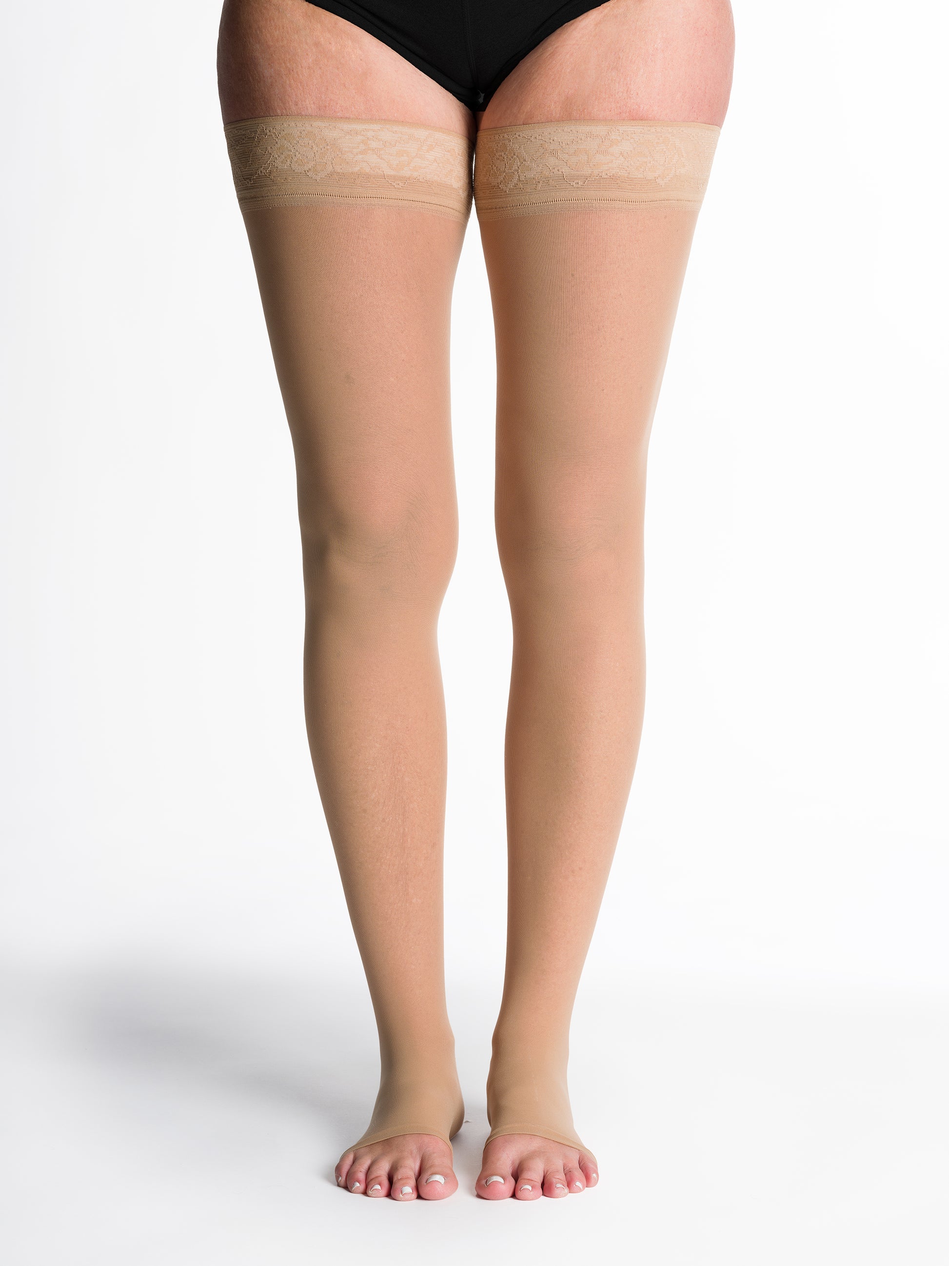 Sigvaris Women's Style Sheer Thigh-High Open-Toe 30-40mmHg