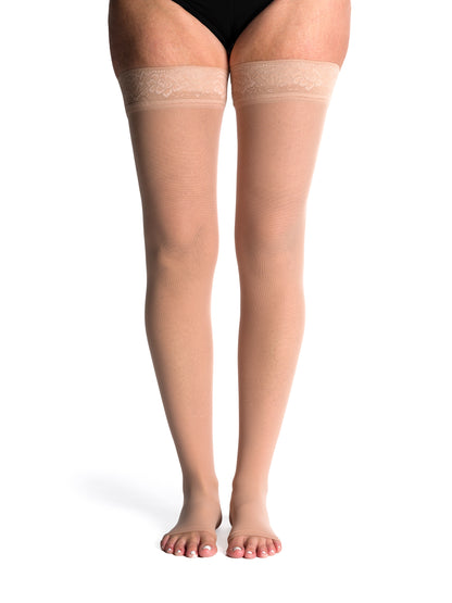 Sigvaris Women's Style Sheer Thigh-High Open-Toe 20-30mmHg