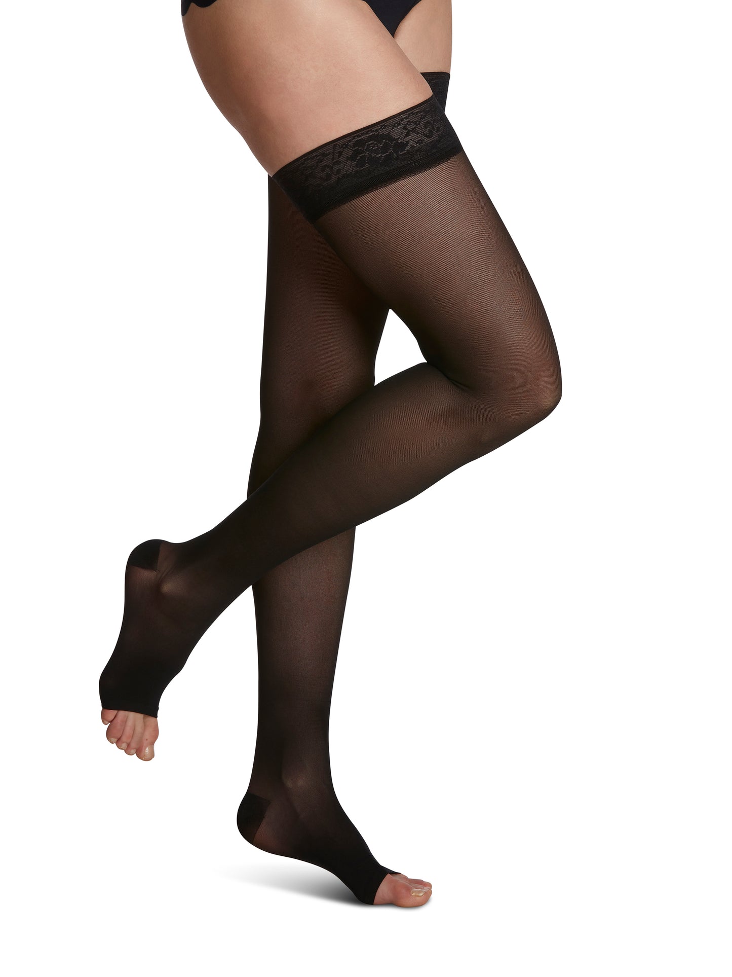 Sigvaris Women's Style Sheer Thigh-High Open-Toe 20-30mmHg