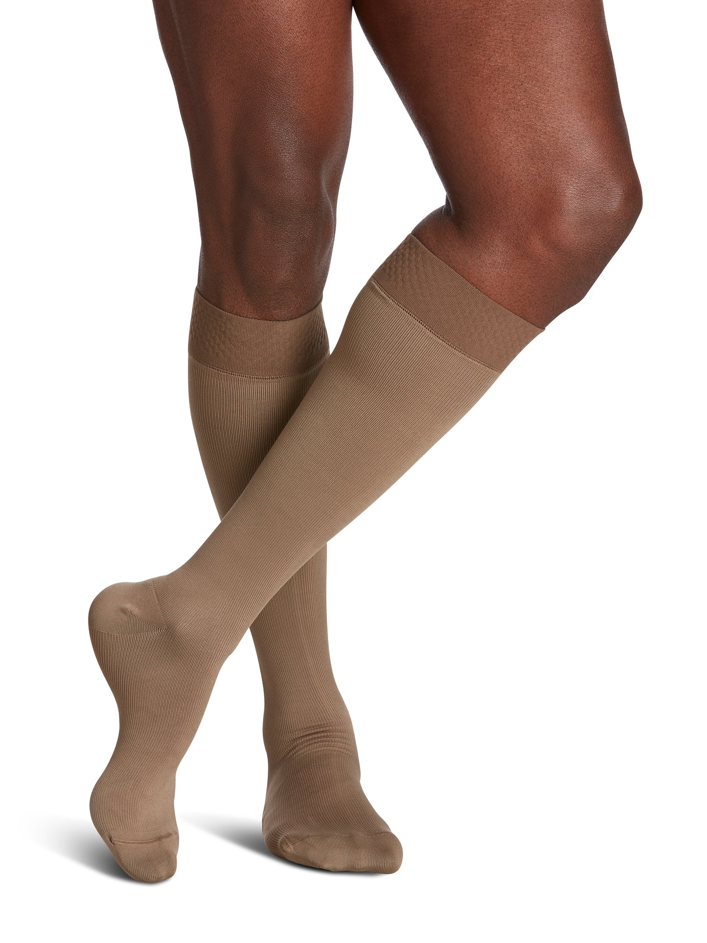 Sigvaris Men's Style Microfiber Calf with Grip-Top 20-30mmHg Men's Closed Toe