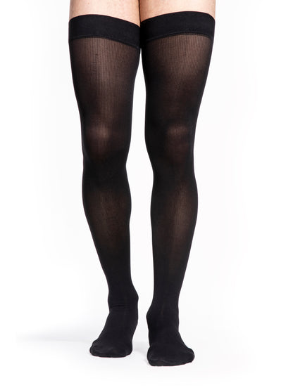 Sigvaris Men's Style Microfiber Thigh-High 20-30mmHg Men's Closed Toe