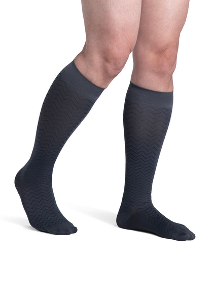 Sigvaris Men's Style Microfiber Patterns Calf 20-30mmHg Men's Closed Toe