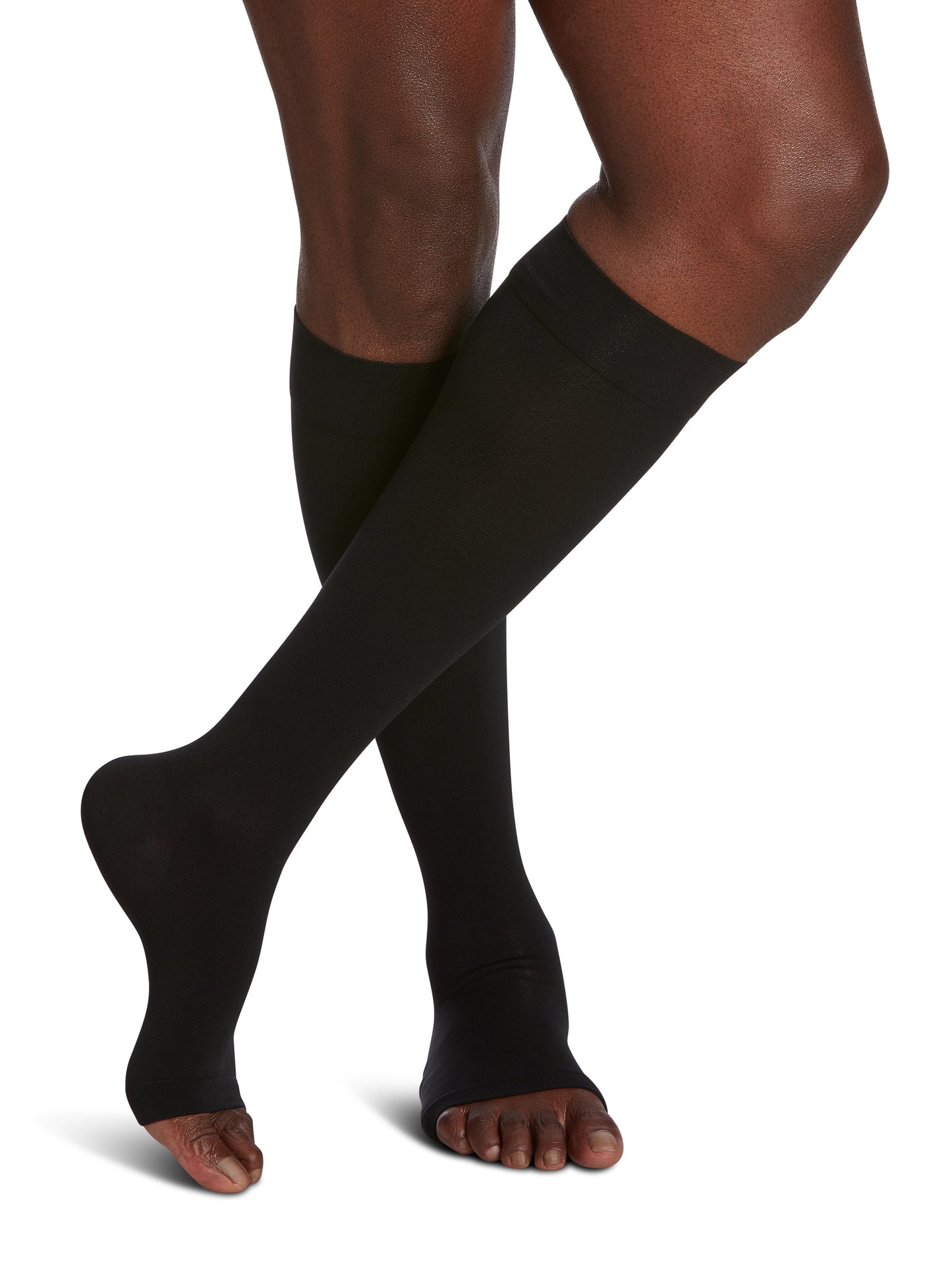 Sigvaris Men's Essential Opaque Calf Open-Toe 20-30mmHg