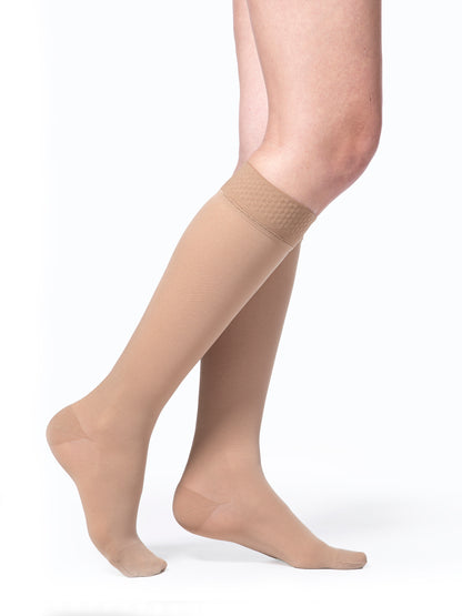 Sigvaris Women's Essential Opaque Calf with Grip-Top 20-30mmHg Women's Closed Toe