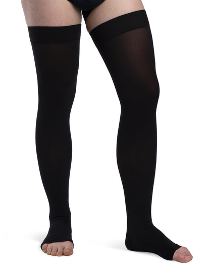 Sigvaris Men's Essential Opaque Thigh-High Open-Toe 30-40mmHg
