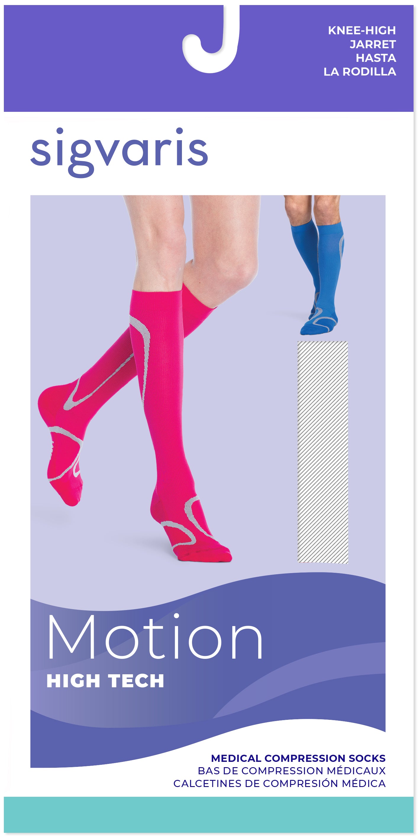 Sigvaris Men's Motion High-Tech Calf 20-30mmHg Closed