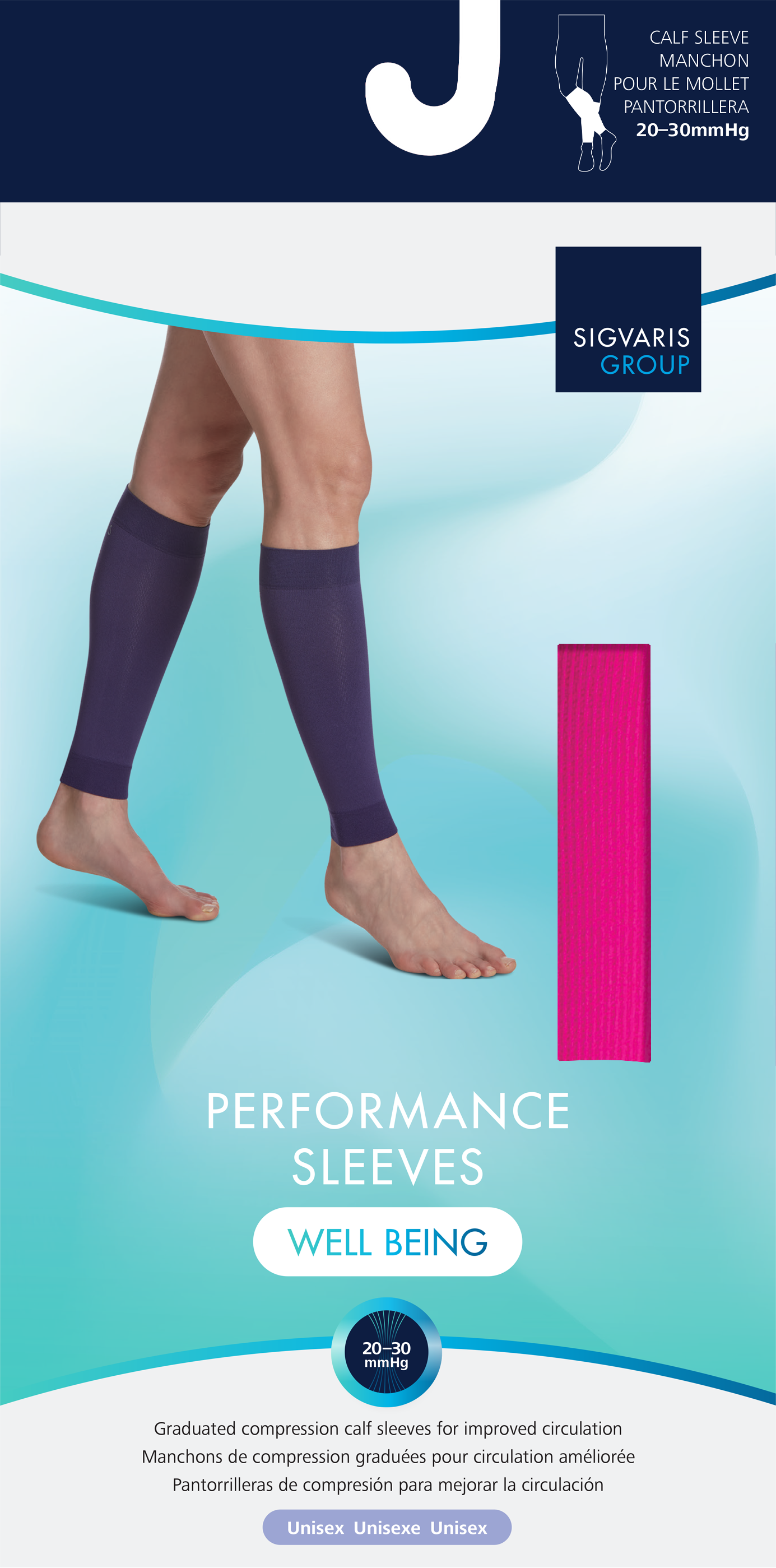 Sigvaris Men's Performance Sleeves Calf 20-30mmHg NA