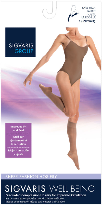 Sigvaris Women's Sheer Fashion Calf 15-20mmHg Closed