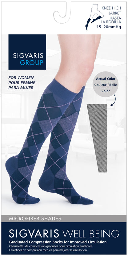 Sigvaris Women's Microfiber Shades Calf 15-20mmHg Closed