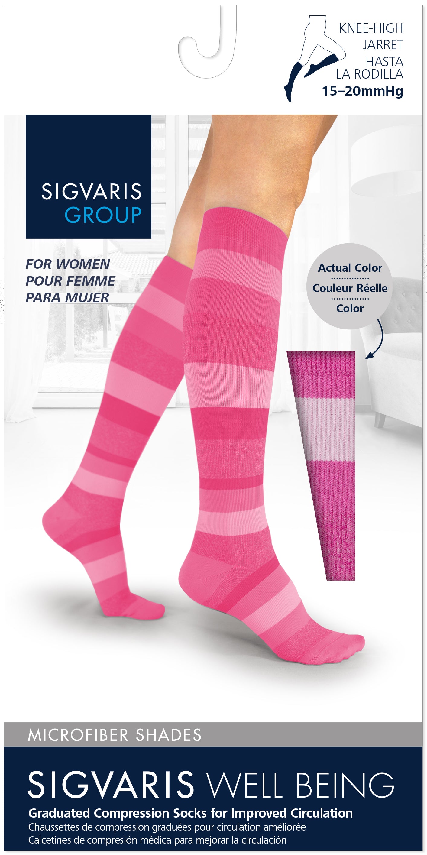 Sigvaris Women's Microfiber Shades Calf 15-20mmHg Closed