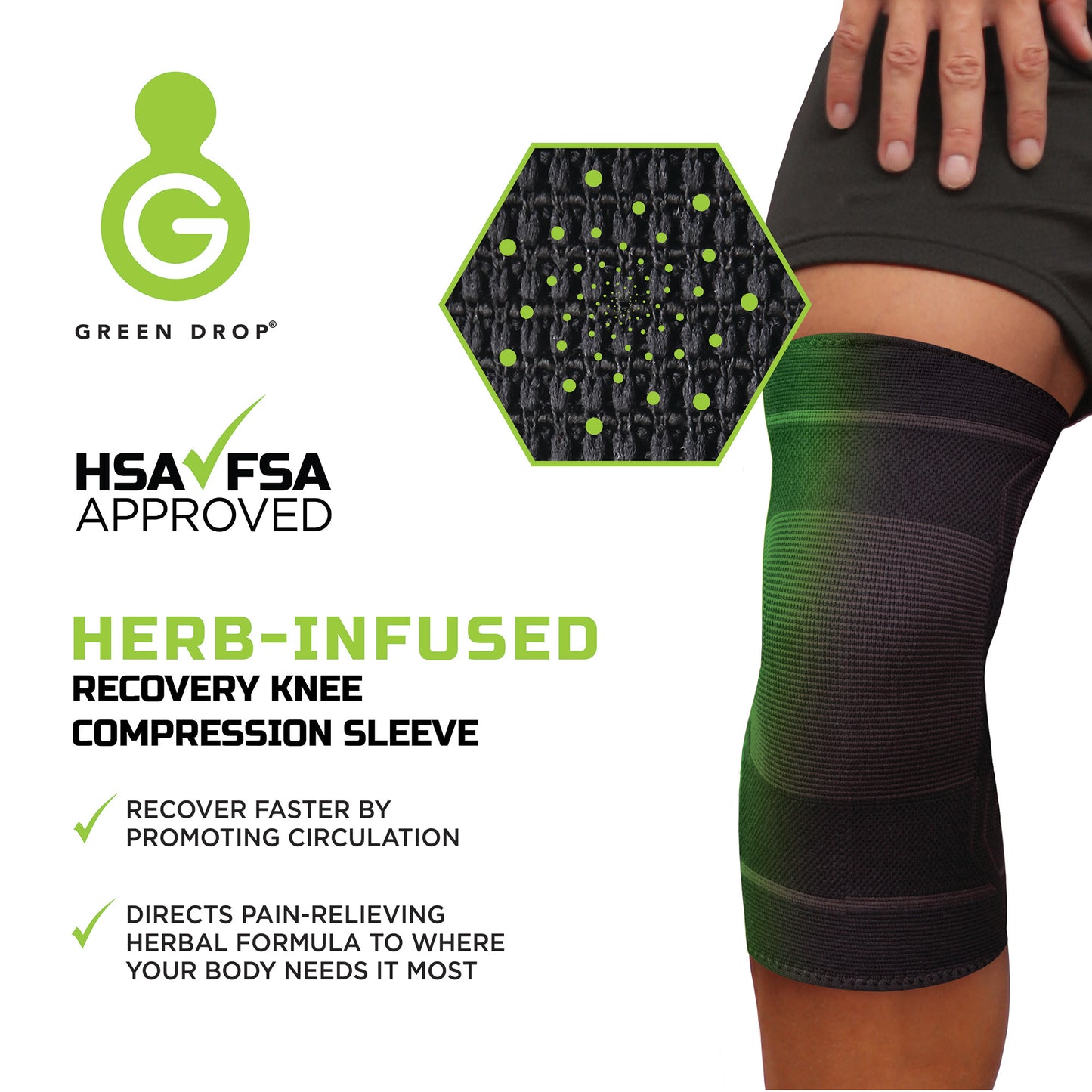 Green Drop Knee Support