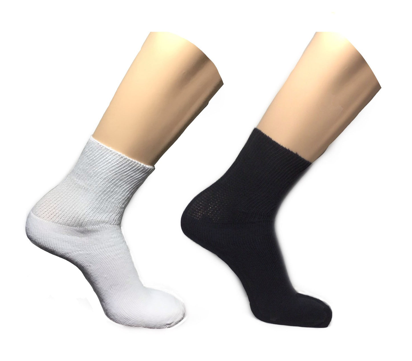 Diabetic Crew Length Socks (Pack of 3) – Non-Binding Cotton Comfort Socks for Swollen Feet, Sensitive Skin & Daily Circulation Care EZee Life