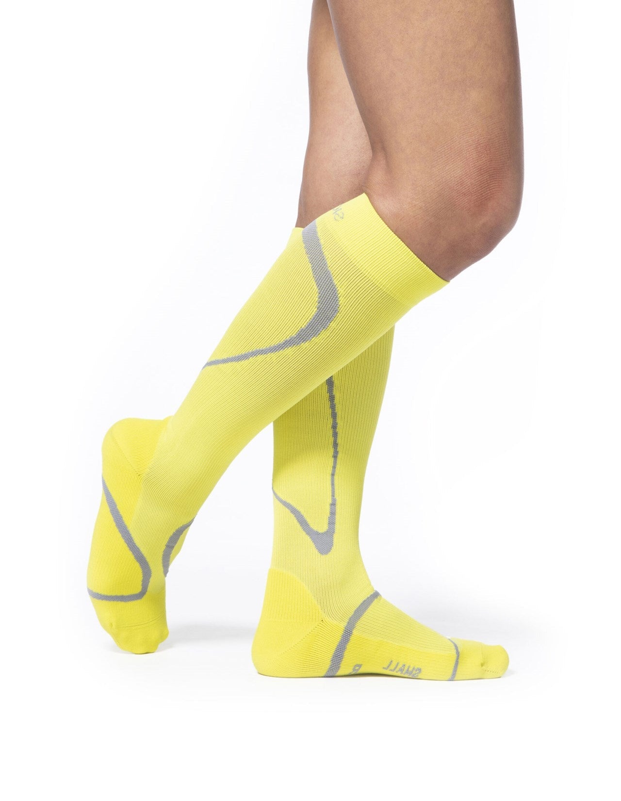 Sigvaris 412 High Tech Compression Socks 20-30 mmHg Calf High for Unisex Closed Toe Color Yellow