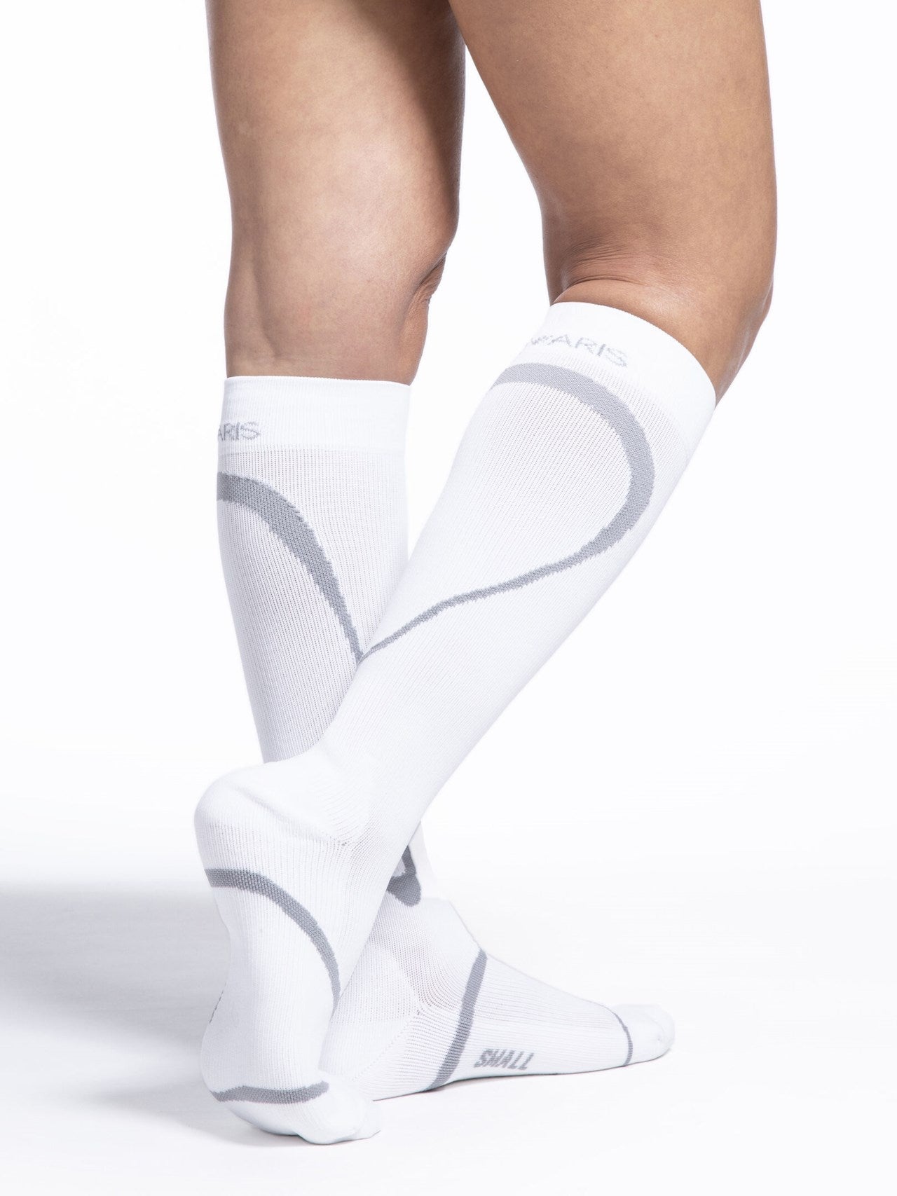 Sigvaris 412 High Tech Compression Socks 20-30 mmHg Calf High for Unisex Closed Toe Color White Back View