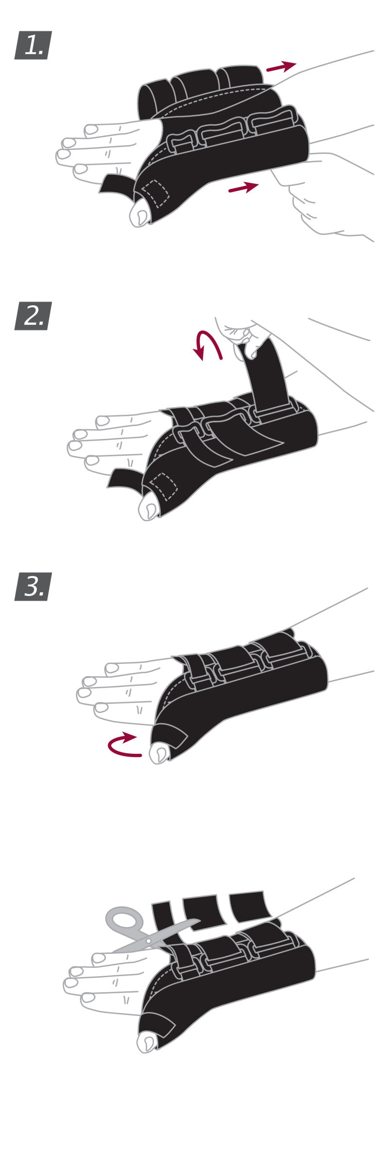 How to Wear Jobst Actimove Professional Line Wrist Splint Abducted Thumb