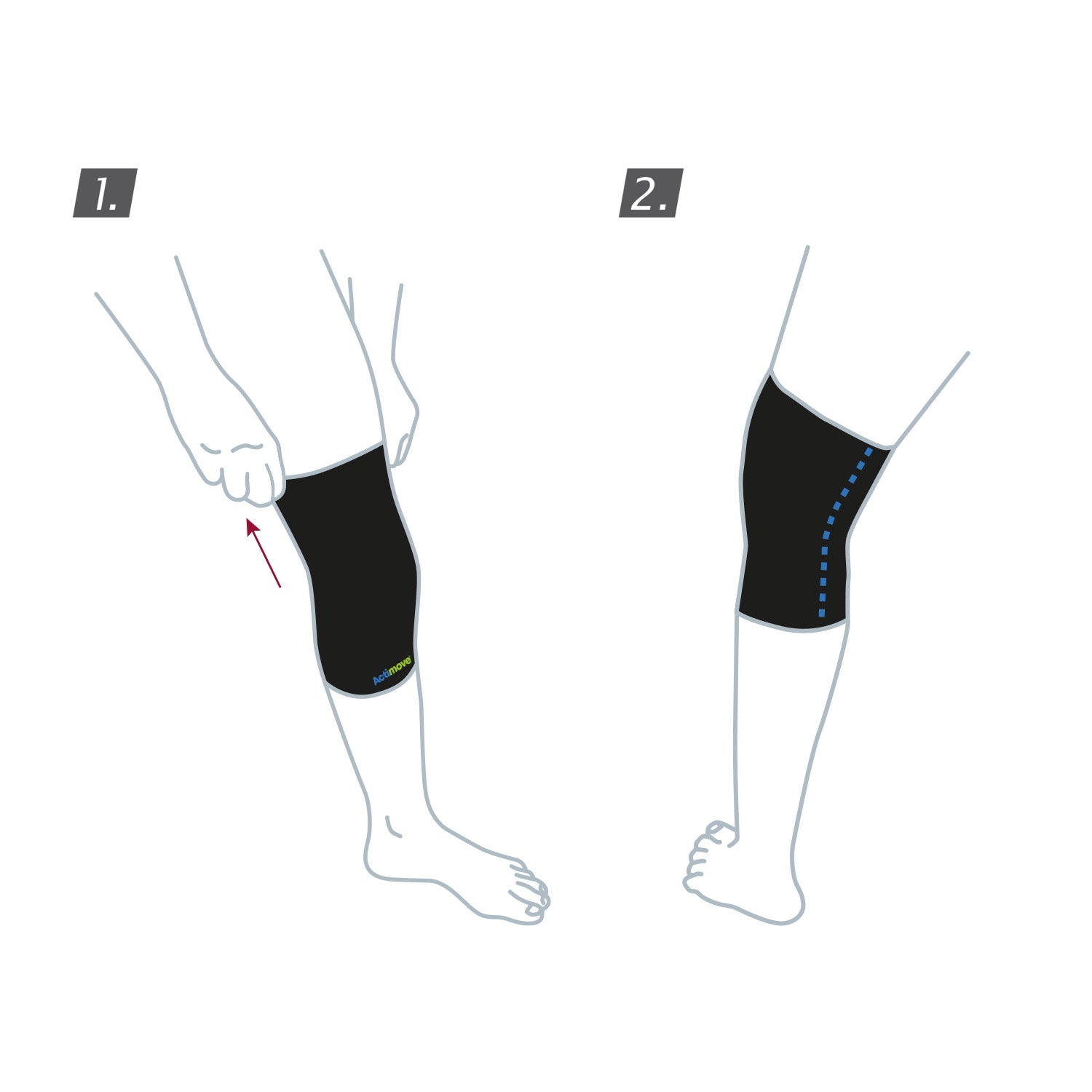 How to wear Jobst Actimove Sports Edition Knee Support Closed Patella