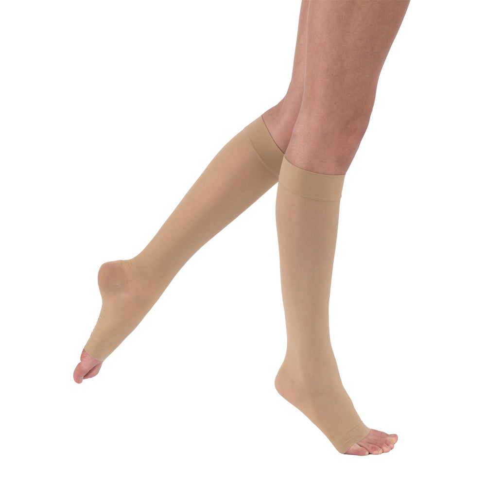 JOBST UltraSheer Compression Stockings 15-20 mmHg Knee High Open Toe color cream