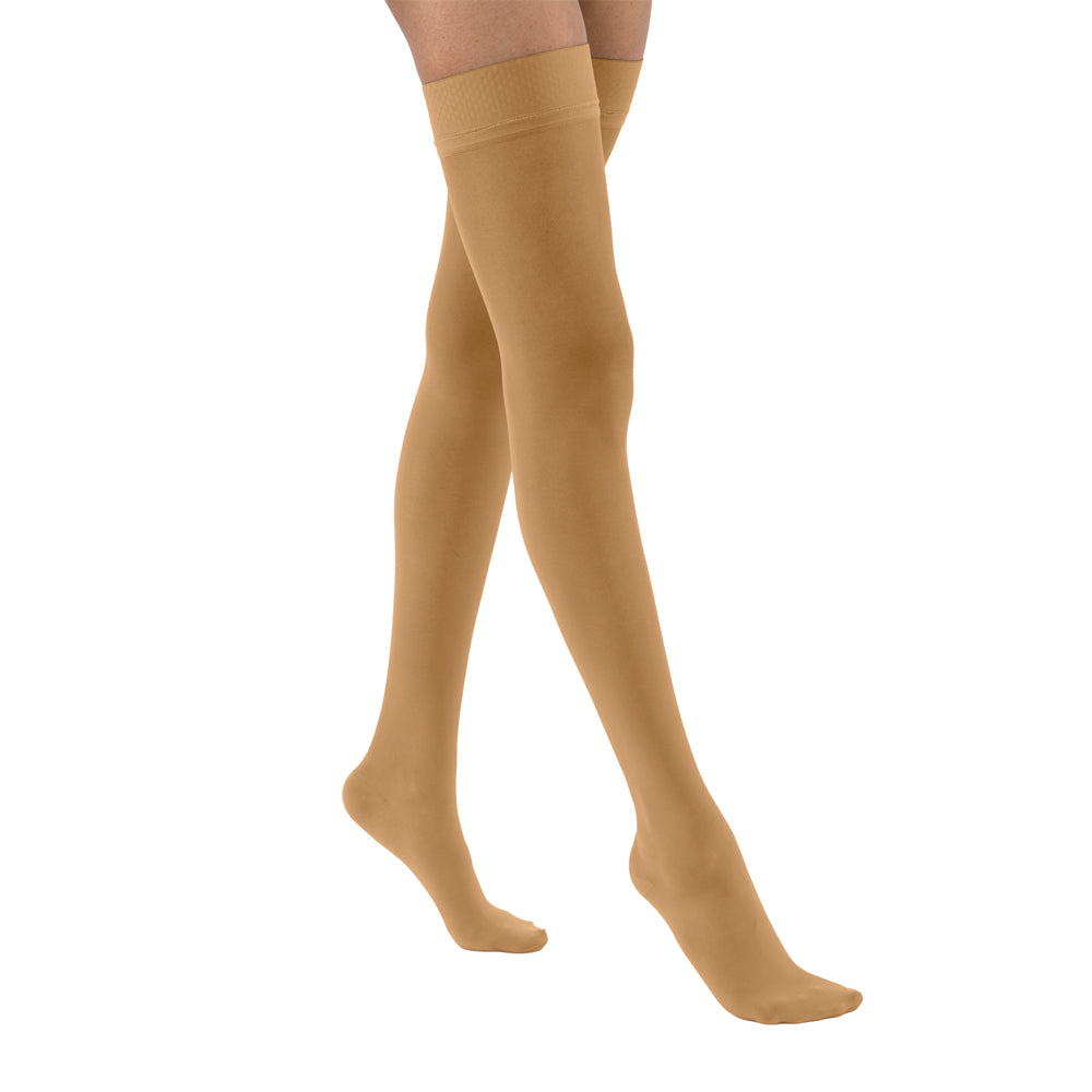 JOBST UltraSheer Compression Stockings 15-20 mmHg Thigh High Silicone Dot Band Closed Toe Color Yellow