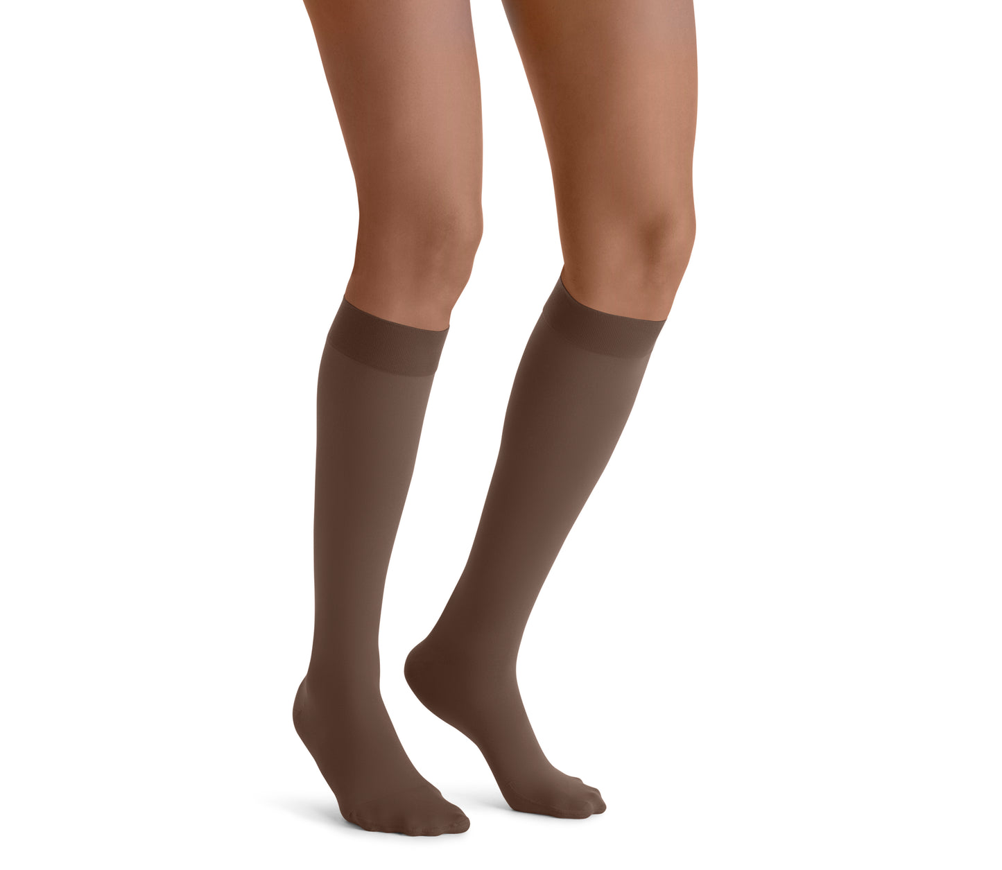 JOBST Opaque Compression Stockings 30-40 mmHg Knee High SoftFit Band Closed Toe color brown 