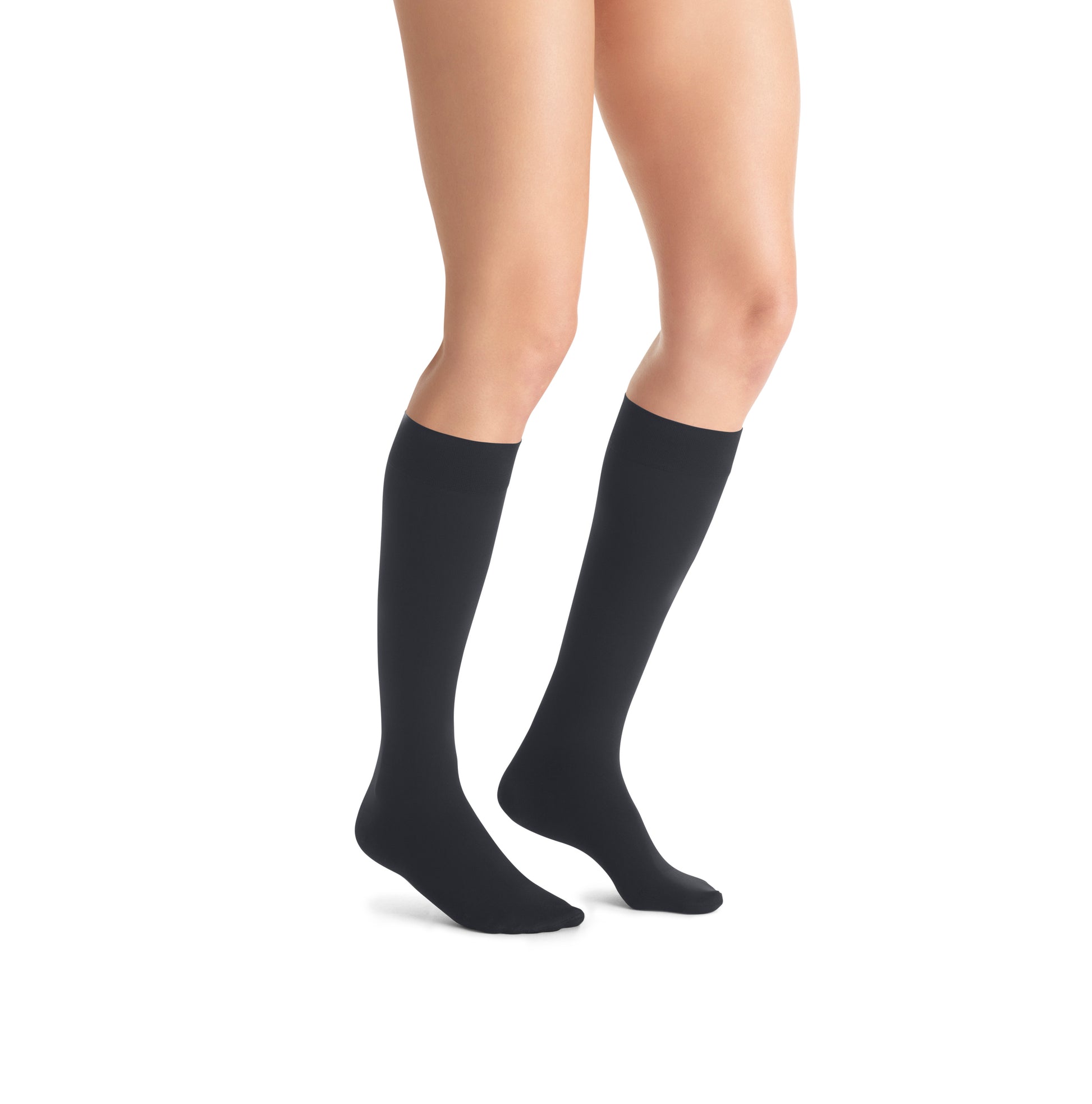 JOBST Opaque Compression Stockings 20-30 mmHg Knee High SoftFit Band Closed Toe color black 