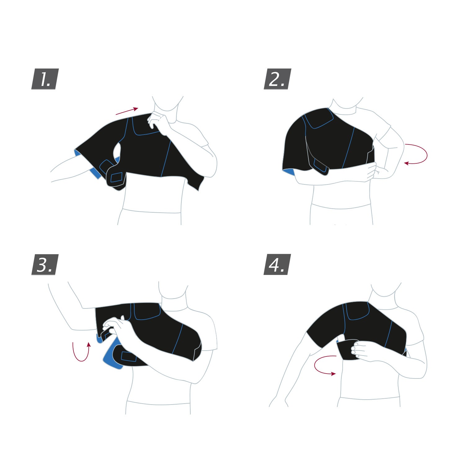 How to Wear Jobst Actimove Sports Edition Shoulder Support Extra Pocket