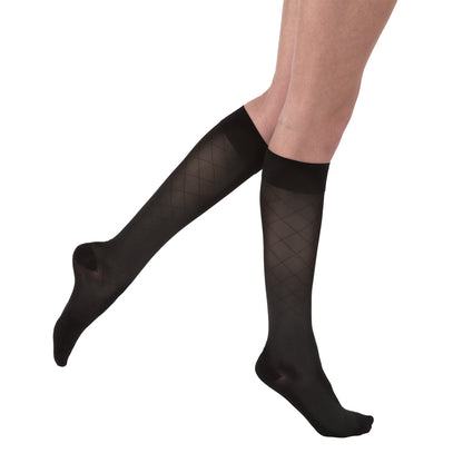 JOBST UltraSheer Compression Stockings 15-20 mmHg Knee High Closed Toe color black