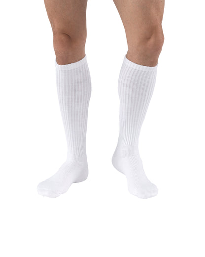 JOBST SensiFoot Diabetic Compression Socks 8-15 mmHg Knee High, Closed Toe Color White