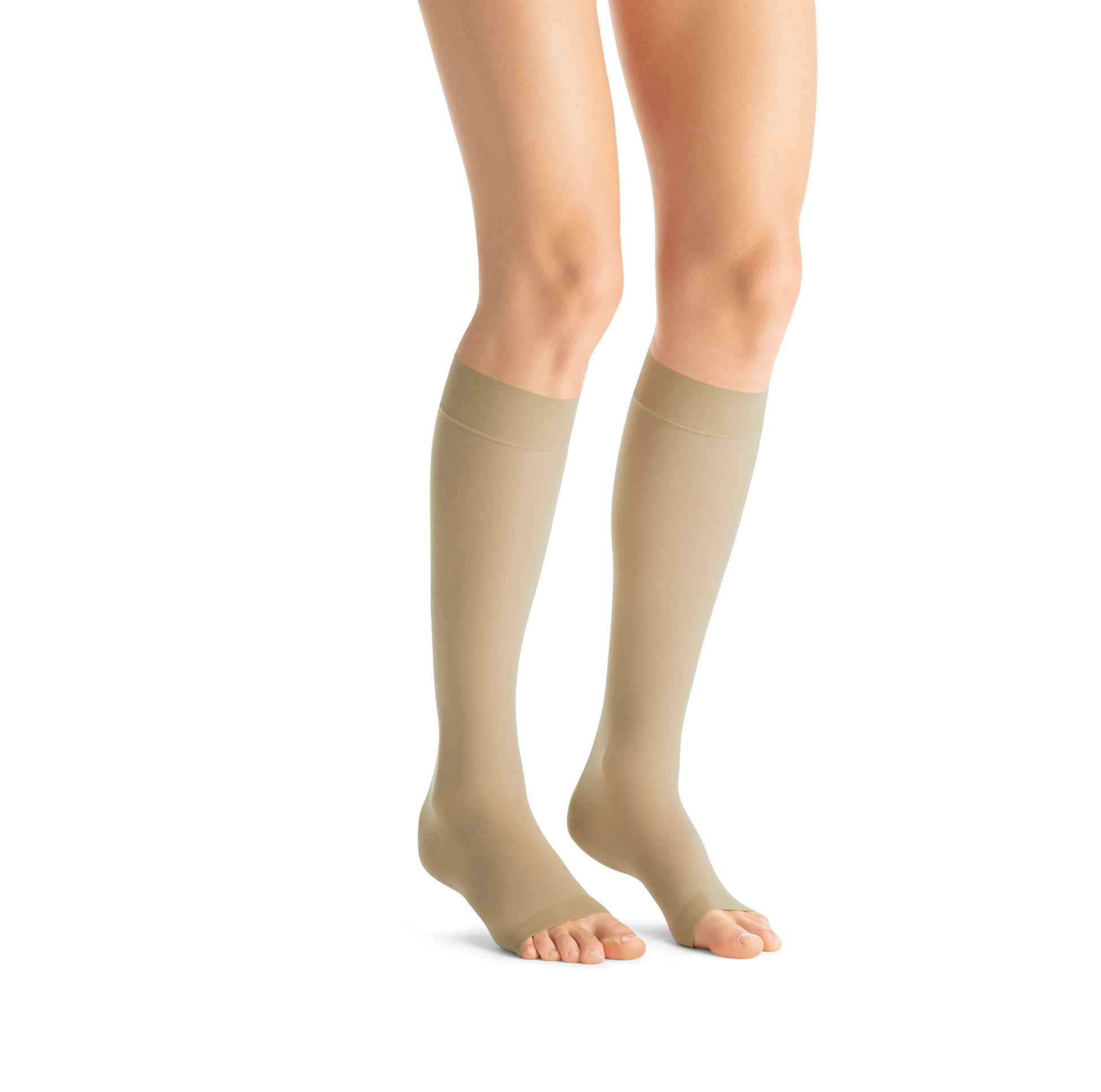 JOBST UltraSheer Compression Stockings 15-20 mmHg Knee High Open Toe color cream