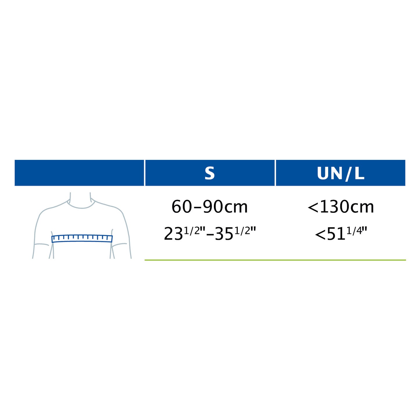 Jobst Actimove Professional Line Two-Panel Rib Belt measurement