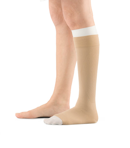 JOBST UlcerCARE 2-Part Compression System Liners 40+ mmHg Knee High Open Toe No Zipper Color khakhi