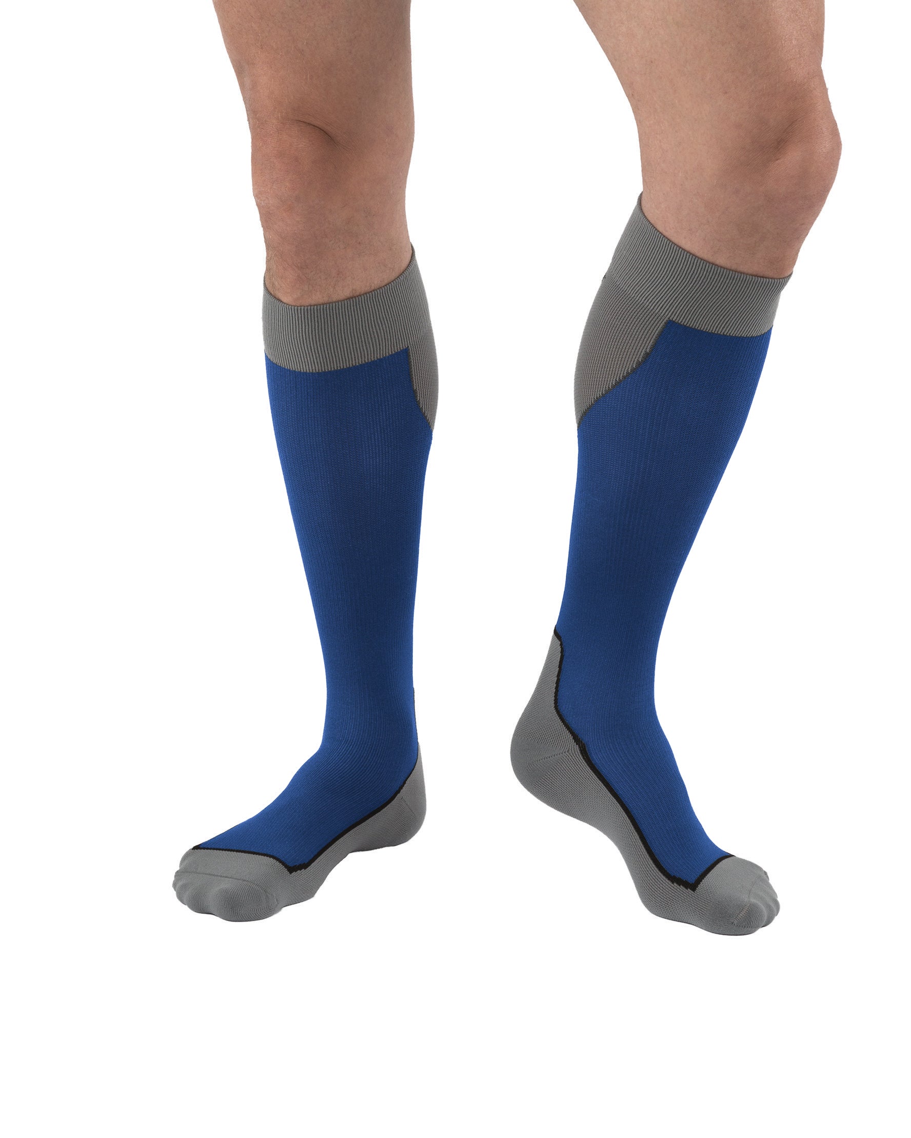 Jobst Sport Compression Socks 20-30 mmHg Knee High Closed Toe Color Blue