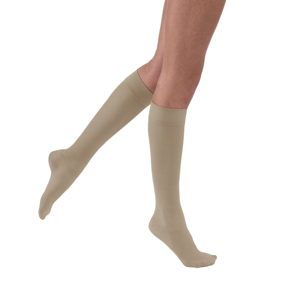 JOBST UltraSheer Compression Stockings 15-20 mmHg Knee High Closed Toe color peach 