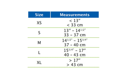 Jobst Actimove Professional Line Umerus Comfort Shoulder Immobilizer size chart