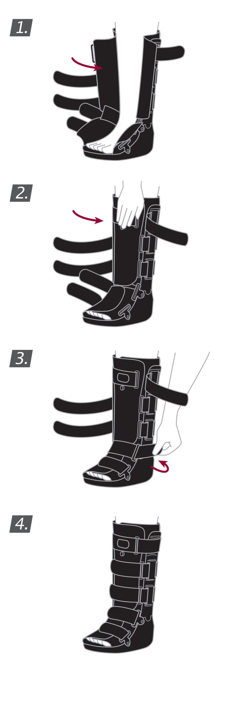 How to wear Jobst Actimove Professional Line Standard Air Walker HIGH