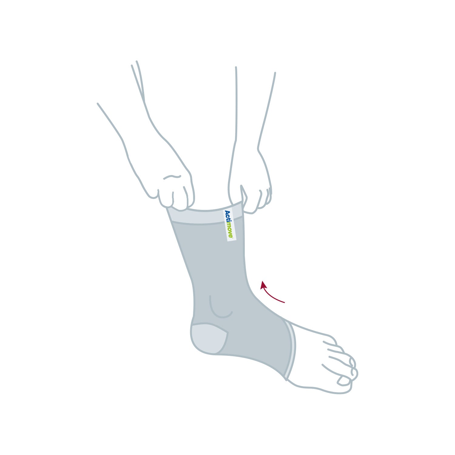 JOBST Actimove Arthritis Care Ankle Support sketch