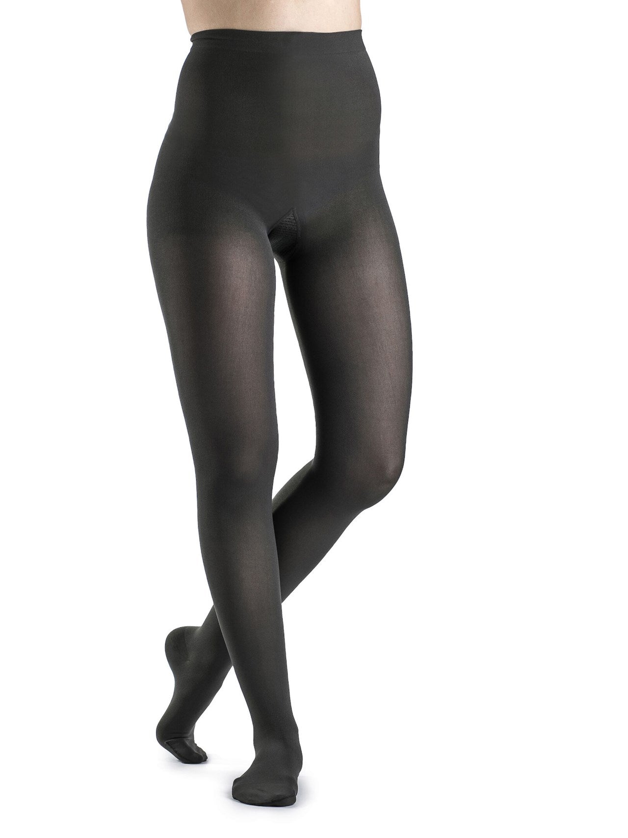 Sigvaris 840 Soft Opaque Compression Socks 15-20 mmHg Thigh High for Female Pantyhose Closed Toe Color Black