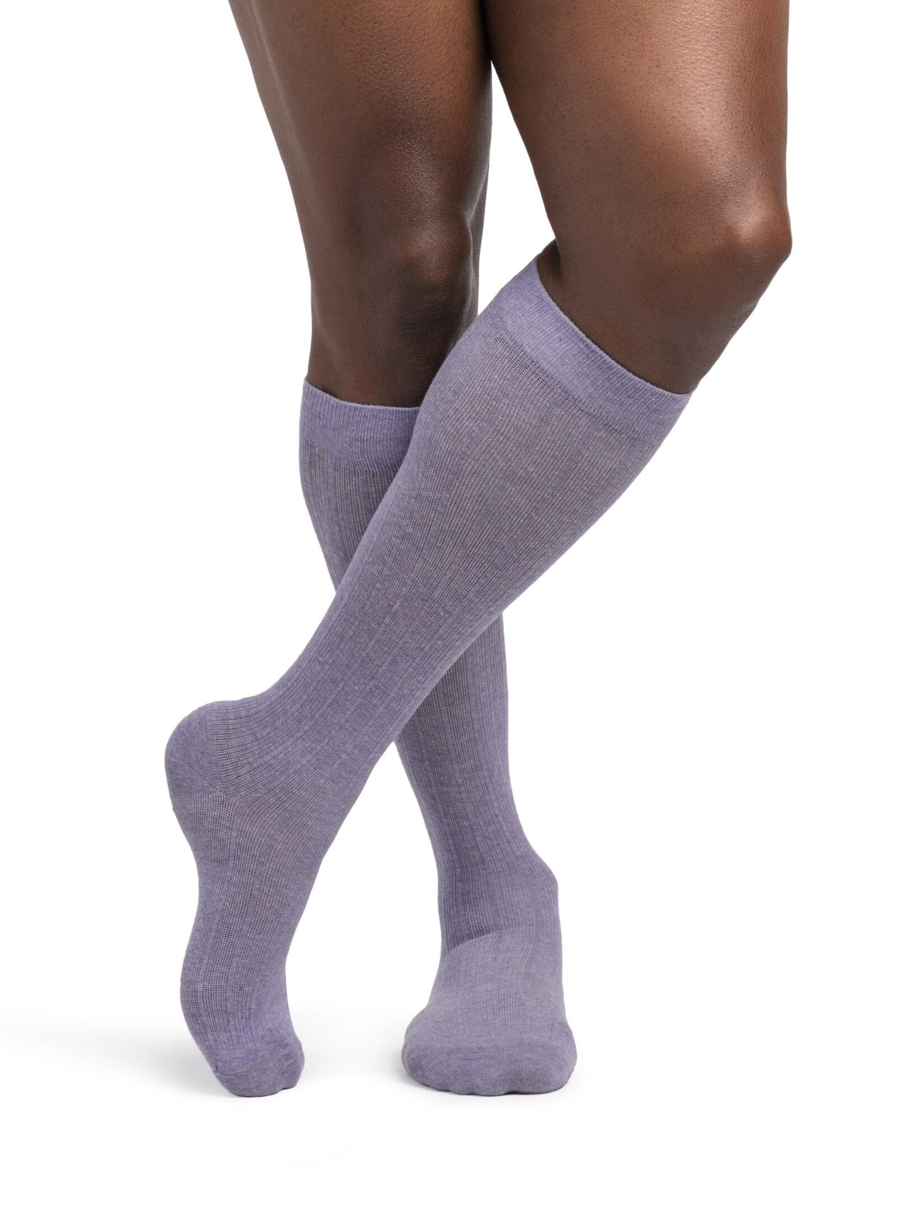 Sigvaris 190 Linen Compression Socks 15-20 mmHg Calf High For Men Closed Toe light gray 3 