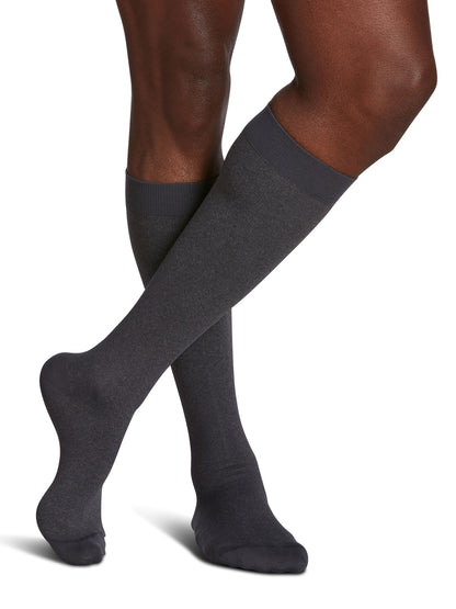 Sigvaris 180 Microfiber Shades Compression Socks 15-20 mmHg Calf High For Men Closed Toe Pattern 3 